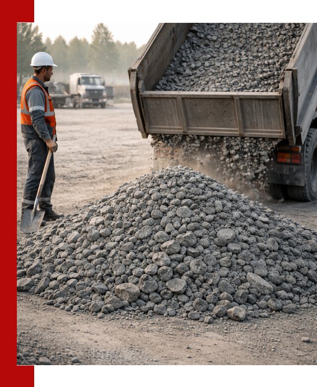 Гранитный щебень фракции 100–201 для строительства в Кизляре