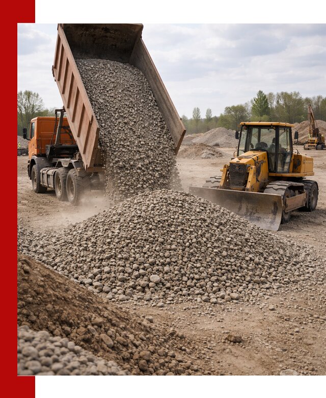 Доставка гравийного щебня фракции 40-70 в Кизляре