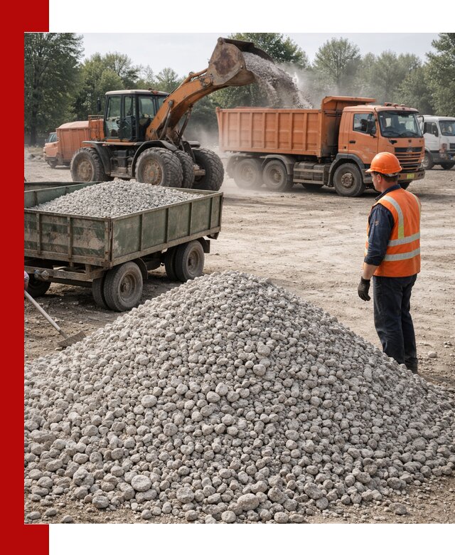 Доставка известнякового щебня фракция 20–40 в Кизляре