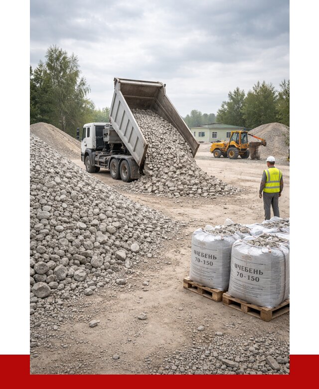 Известняковый щебень фракция 70-150 в Кизляре от 1270 р. | ПРОНЕРУДКзр