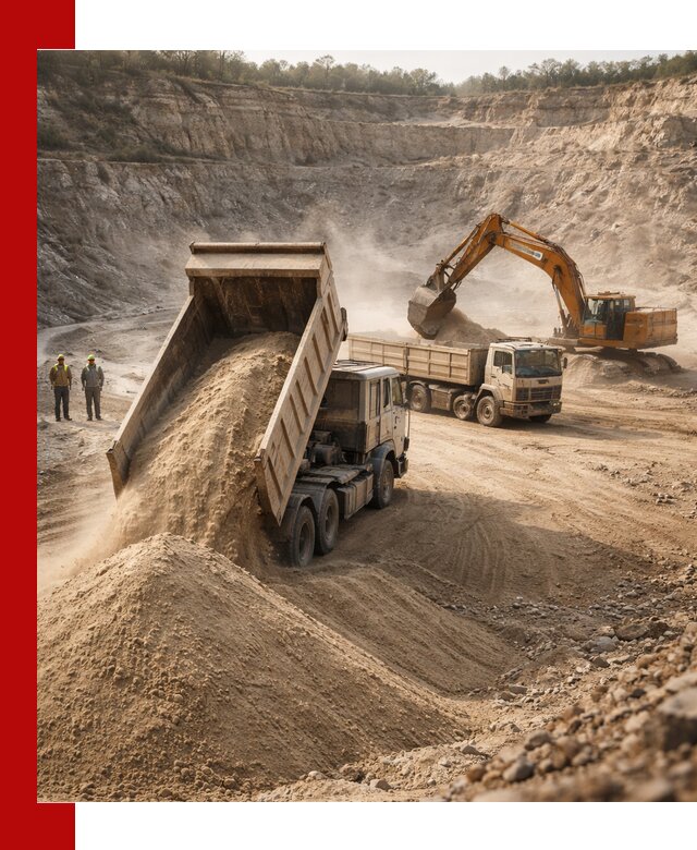 Карьерный песок навалом с доставкой в Кизляре