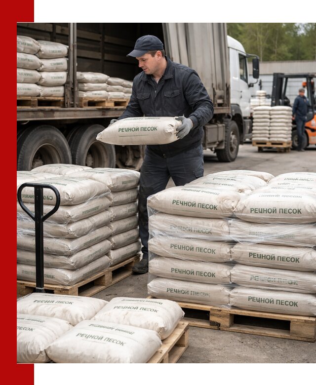 Речной песок в мешках с доставкой в Кизляре