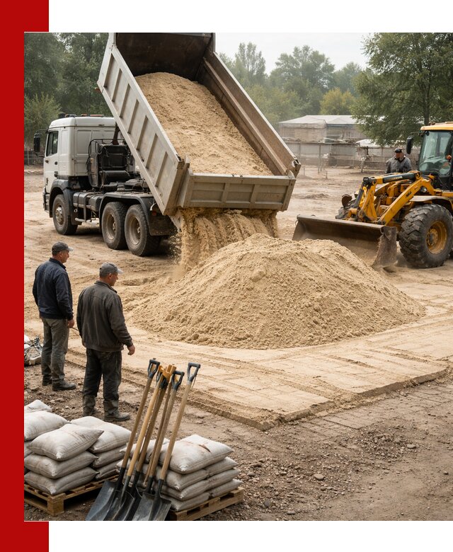 Доставка мытого песка в Кизляре с самосвалами по выгодной цене