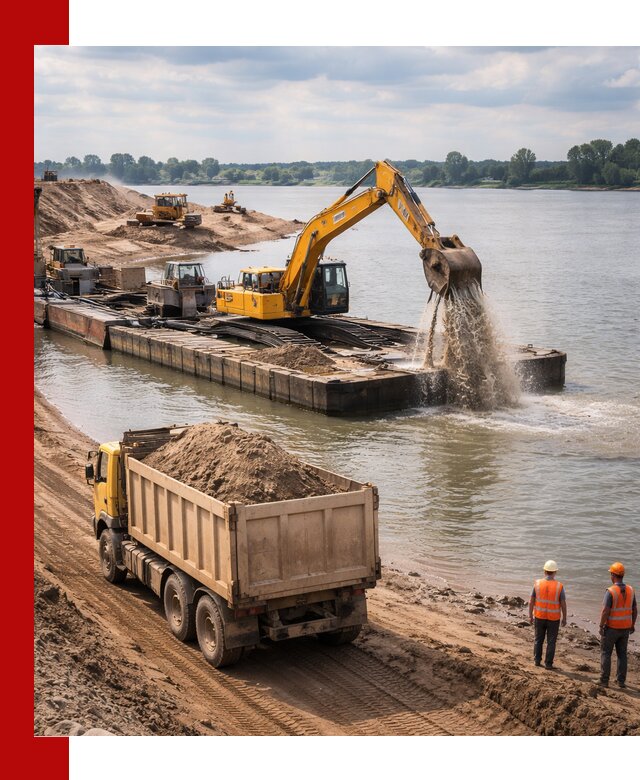 Намывной песок с доставкой в Кизляре оптом и в розницу