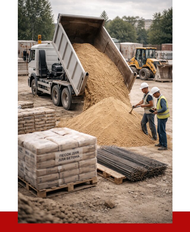 Песок для бетона в Кизляре от 2540 р. с доставкой, ПРОНЕРУДКзр