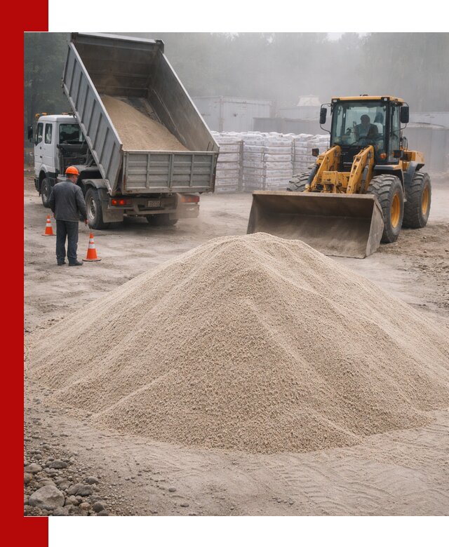 Кварцевый песок фракция 0–8 для стройработ в Кизляре