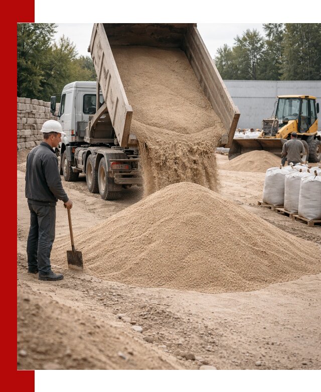 Кварцевый песок фракция 0–3 мм с доставкой в Кизляре