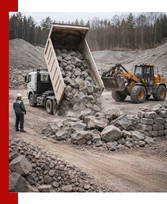 Доставка и продажа бутового гранитного камня в Кизляре