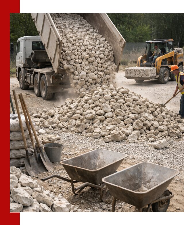 Доставка и продажа бутового известнякового камня в Кизляре