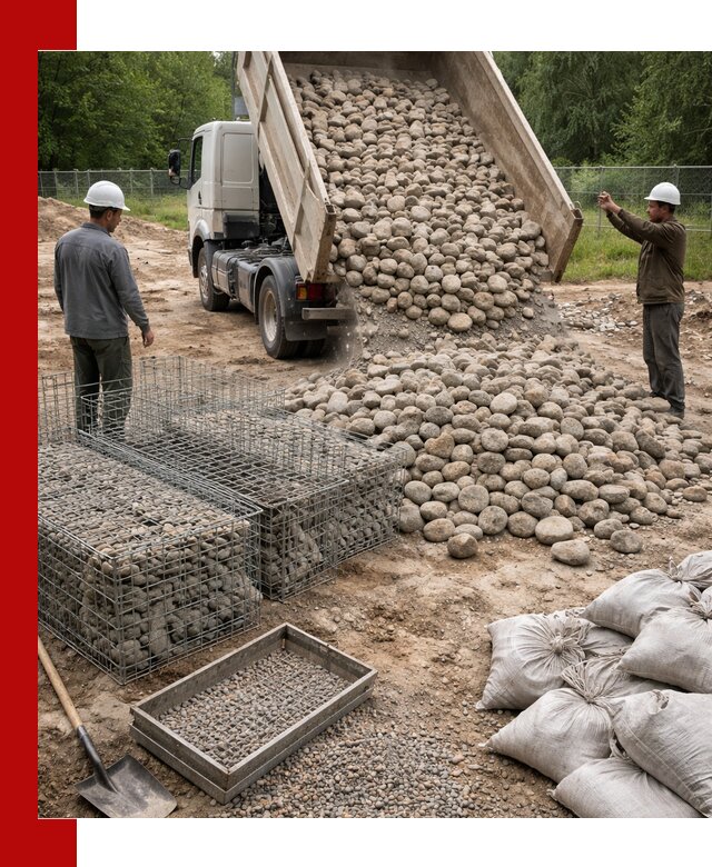 Камень для габионов фракция 70–151 в Кизляре