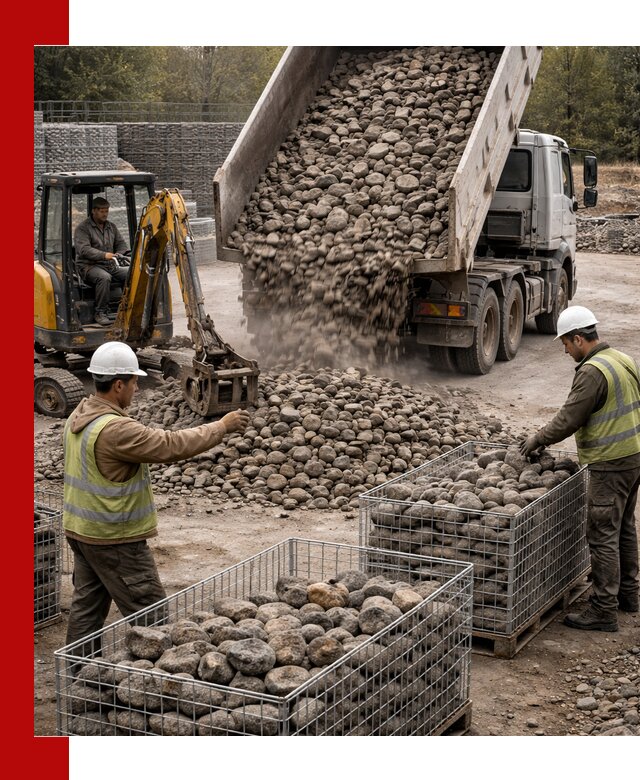 Камень для габионов фракция 100–201 в Кизляре