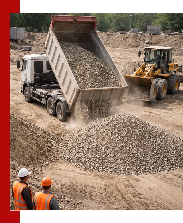 Щебень с песком (ЩГПС С2) с доставкой в Кизляре