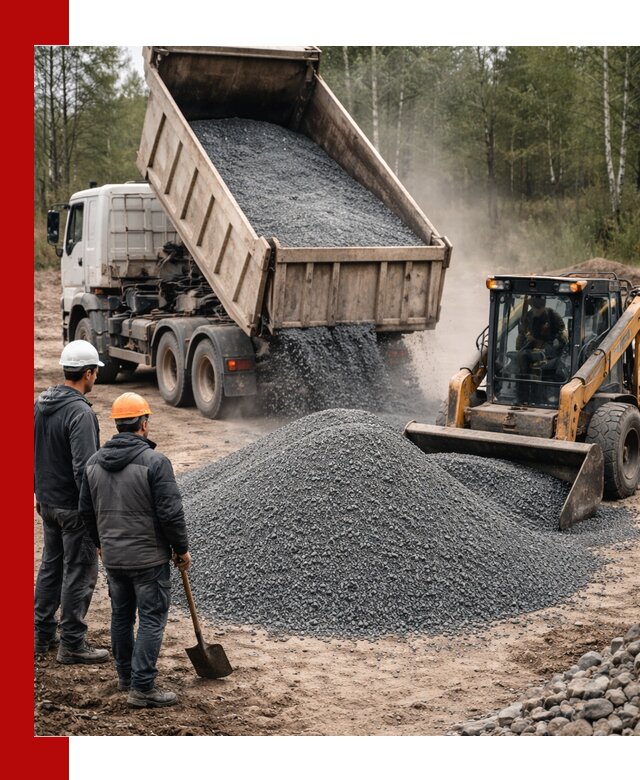 Гранитный отсев 0-5 с доставкой и разгрузкой в Кизляре