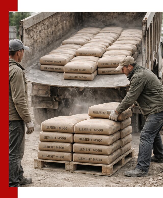 Цемент М500 с доставкой самосвалом в Кизляре
