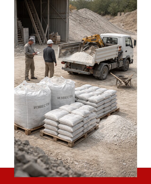 Известь строительная в Кизляре с доставкой от 4268 р. | ПРОНЕРУДКзр