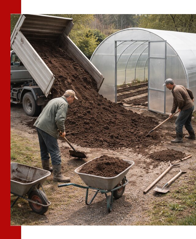 Грунт для теплицы с доставкой в Кизляре — плодородный субстрат под растения