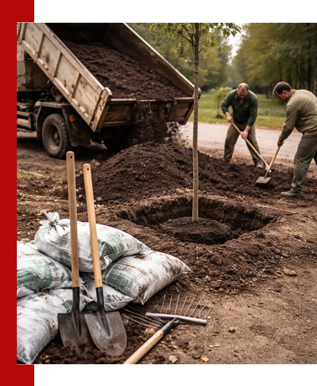 Грунт для посадки деревьев в Кизляре — доставка и подготовка почвы