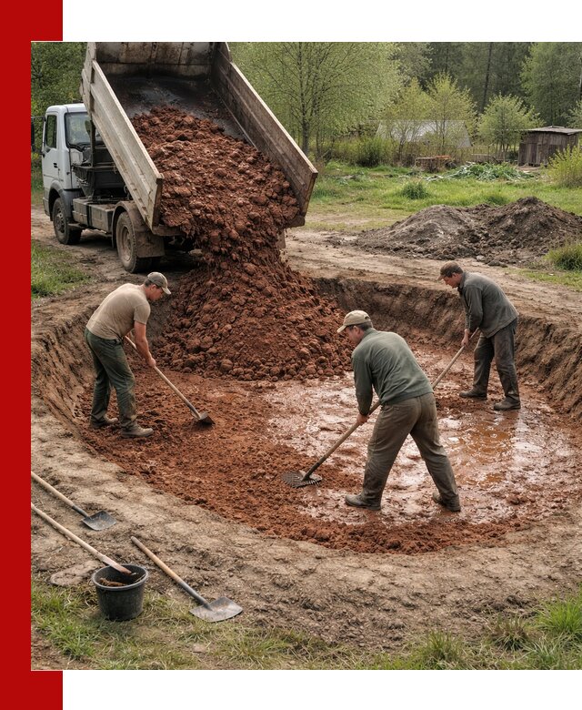 Купить качественную глину для пруда в Кизляре