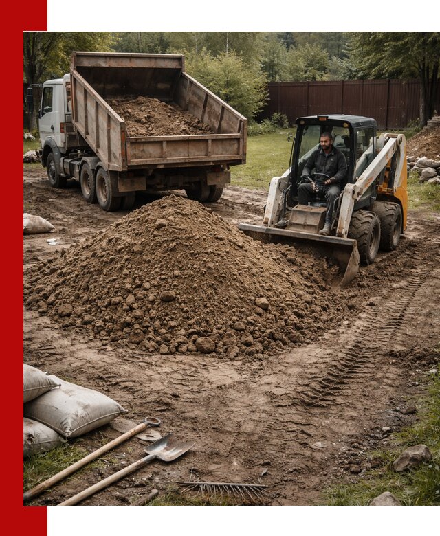 Суглинок для планировки участков в Кизляре с доставкой и выгрузкой