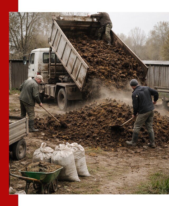 Доставка коровьего навоза самосвалом в Кизляре