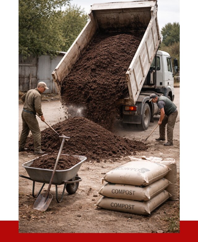 Купить компост в Кизляре от 4268 р. за куб с доставкой | ПРОНЕРУДКзр