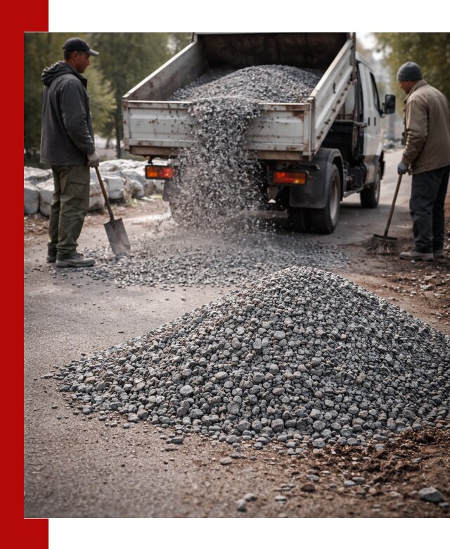 Гранитная крошка для посыпки дорог и тротуаров в Кизляре