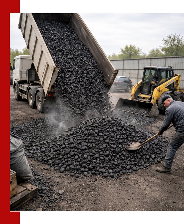 Доставка угля орех в Кизляре оптом и в розницу