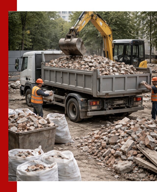 Вывоз строительного мусора в Кизляре с самосвалами и контейнерами