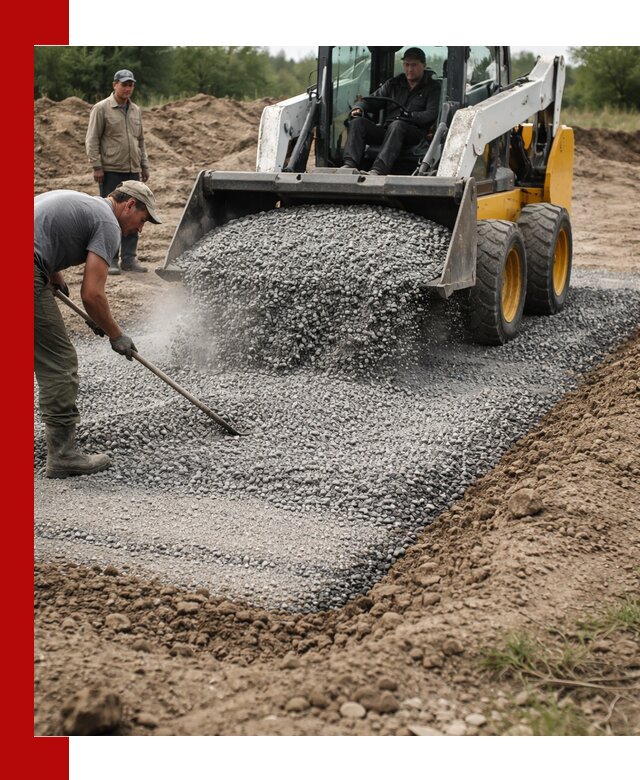 Устройство щебеночной подушки в Кизляре для дорог и фундаментов